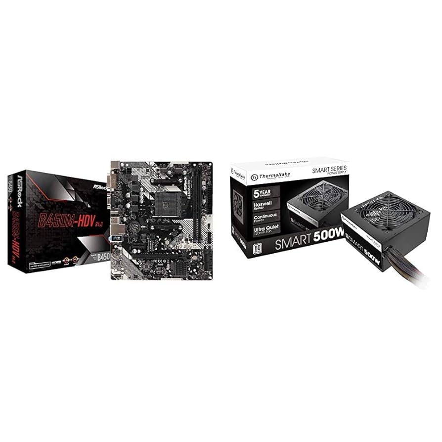 Amazon.com: ASRock B450M-HDV R4.0 AM4 AMD Promontory B450