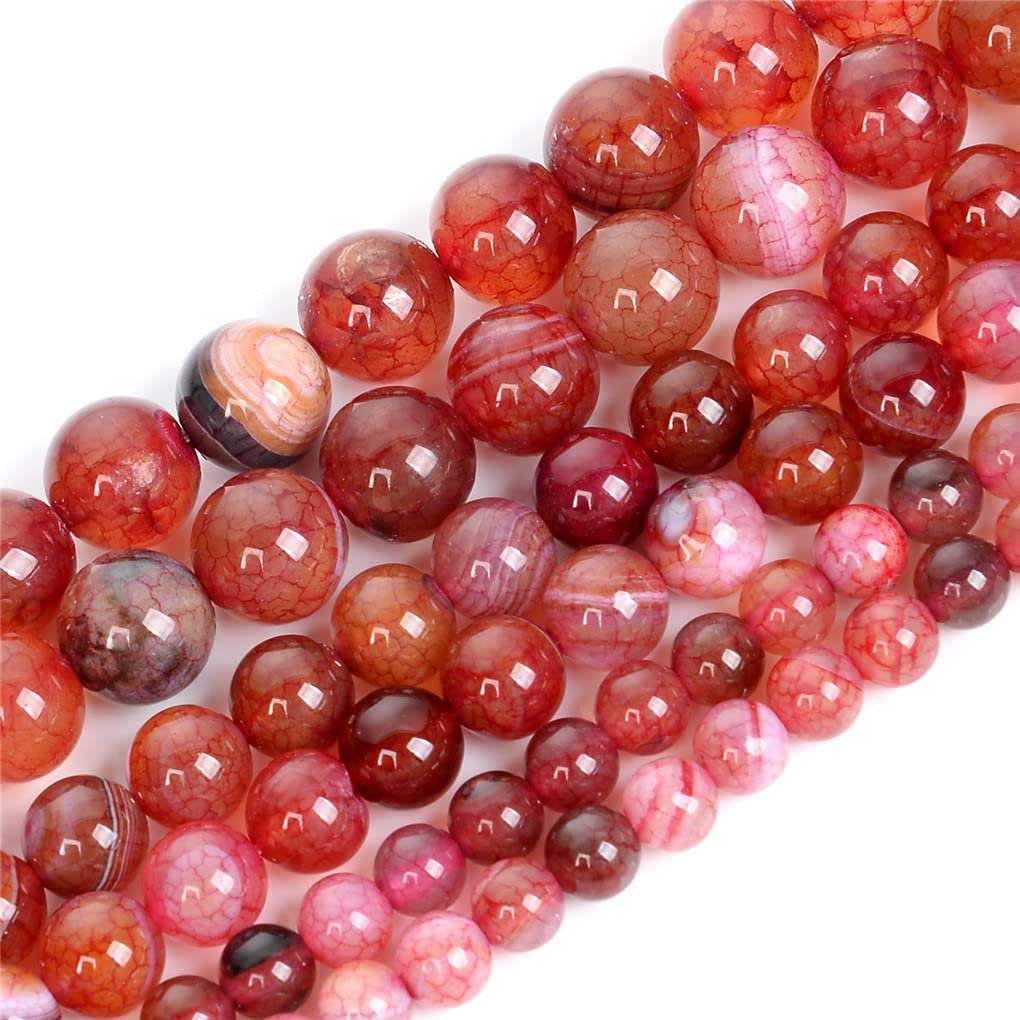 Perles d'agate sardonyx rouge de 10mm calibrées, perles en vrac sans imperfection H8599