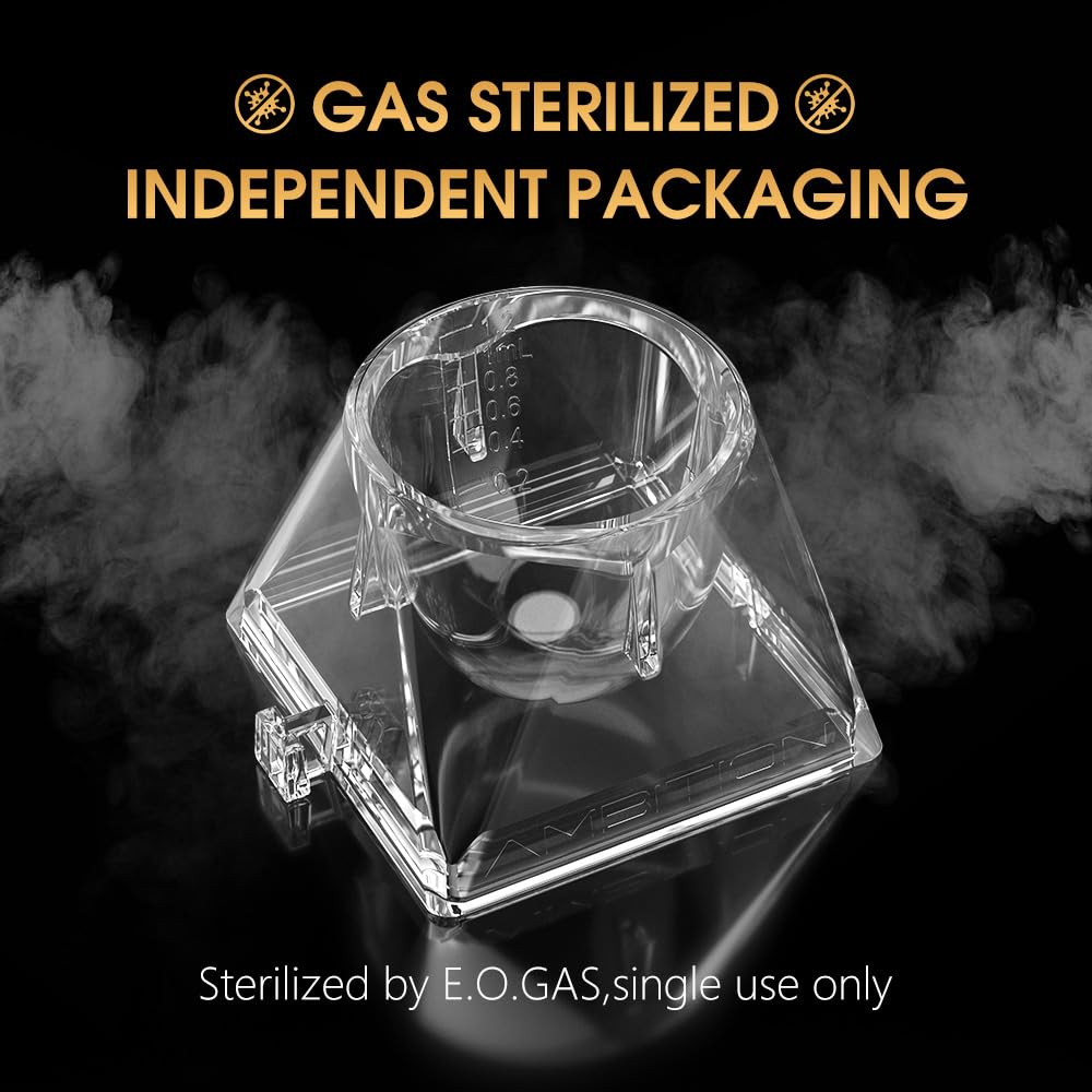 Amazon.com: Ambition Disposable Tattoo Ink Cups with Interlocking Design -  240Pcs Large Tattoo Ink Cups with Clear Scale and Individual Package for  Tattoo Ink Permanent Makeup Container Cap Tattoo Accessory : Beauty