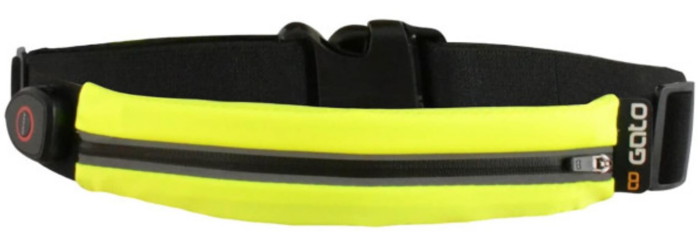 Gato Sports LED USB Recargable Correa De Correr Hi-Viz Bolsa Amarillo Neón