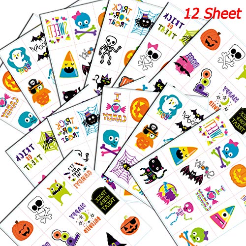 Bolzra AMWSJWENSTIE8301 144 Pcs Halloween Temporary Tattoos thumb #2