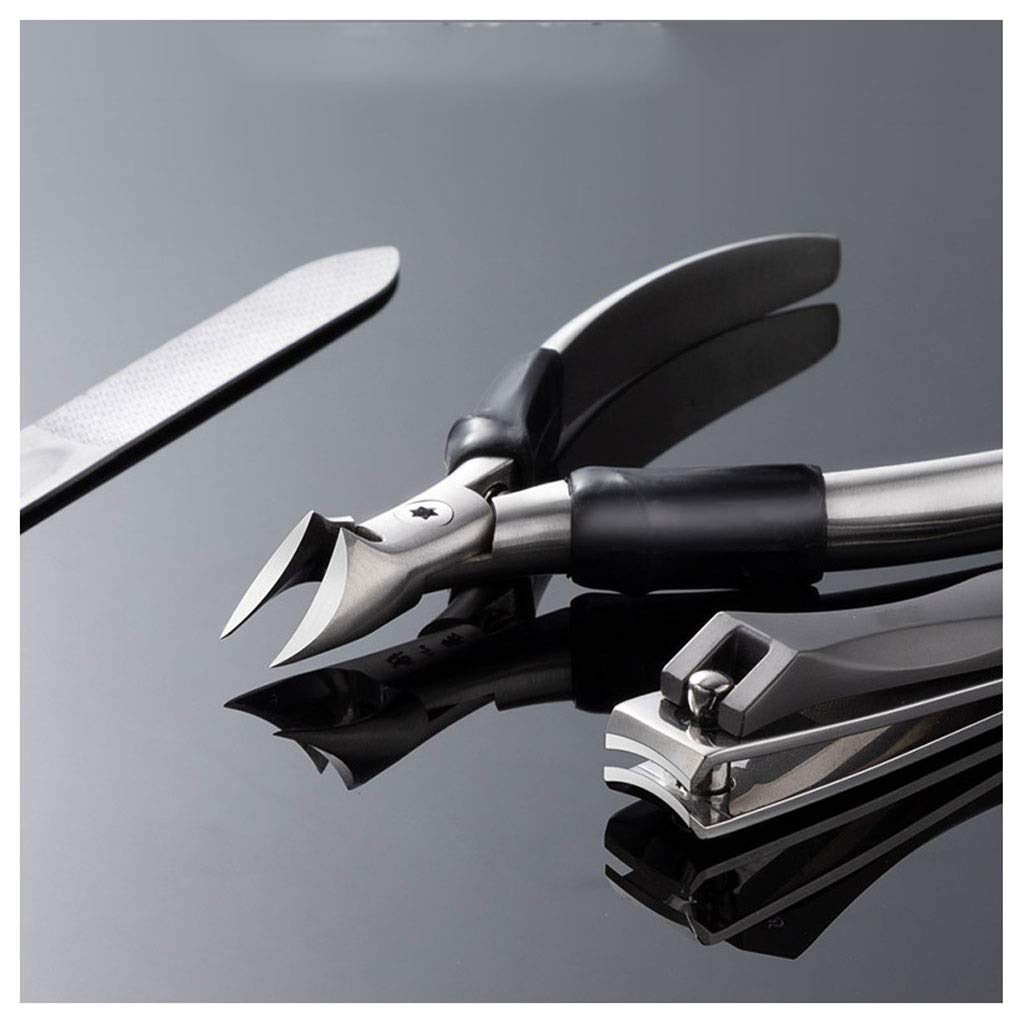 Coupe-Ongles Dames et Coupe-Ongles Hommes 3 pièces Set Pédicure Ongles en Acier Inoxydable Clippers Ensemble d'outils ménagers Ongle Couteau (Argent) Art Ongle