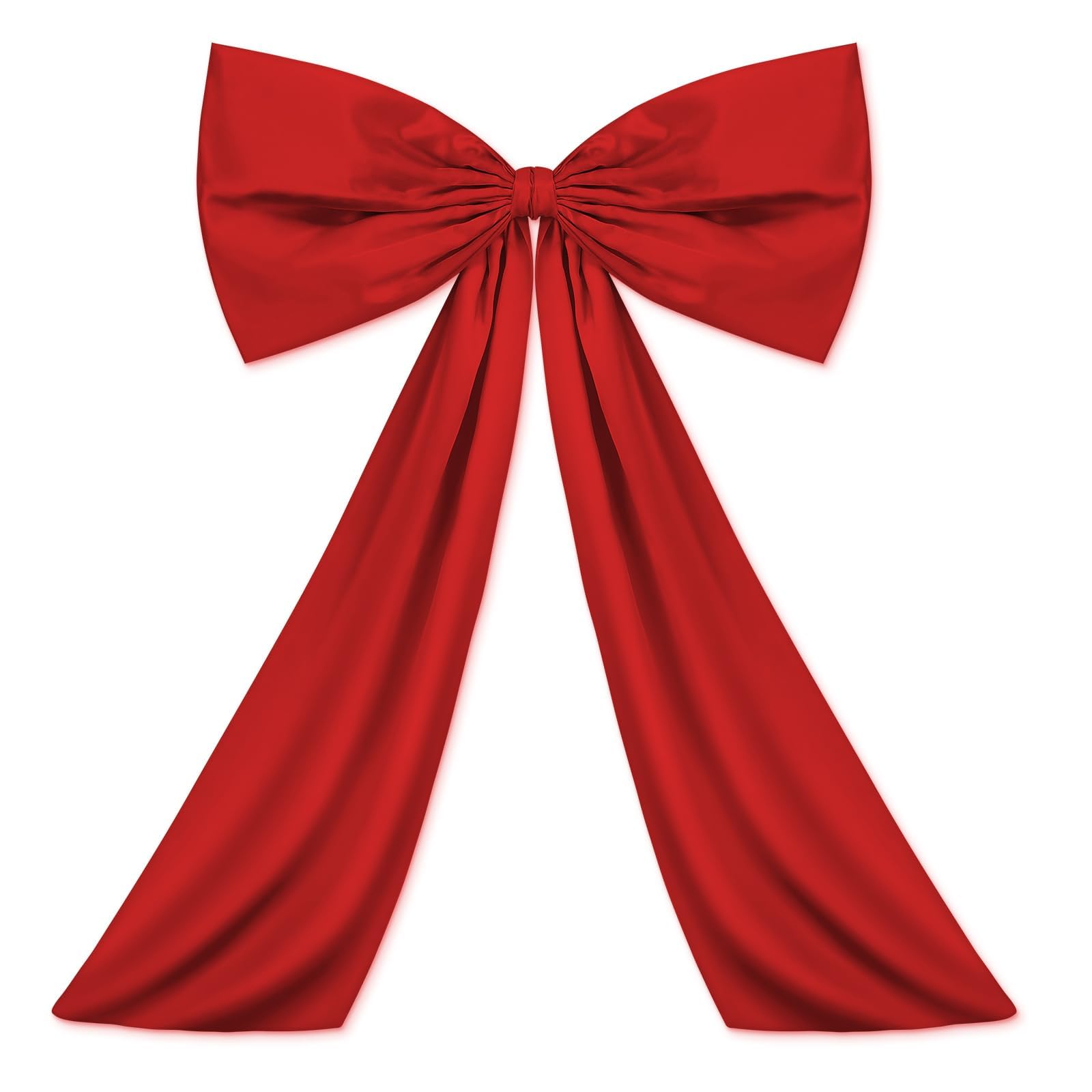 Lazo Gigante, 60 x 90 cm Cinta de Lazos de Satén, Lazo Grande Decoracion de Colores Decorativo Hogar para Bodas Cumpleaños Fiestas Festivales Navidad Baby Showers Graduaciones (Rojo)