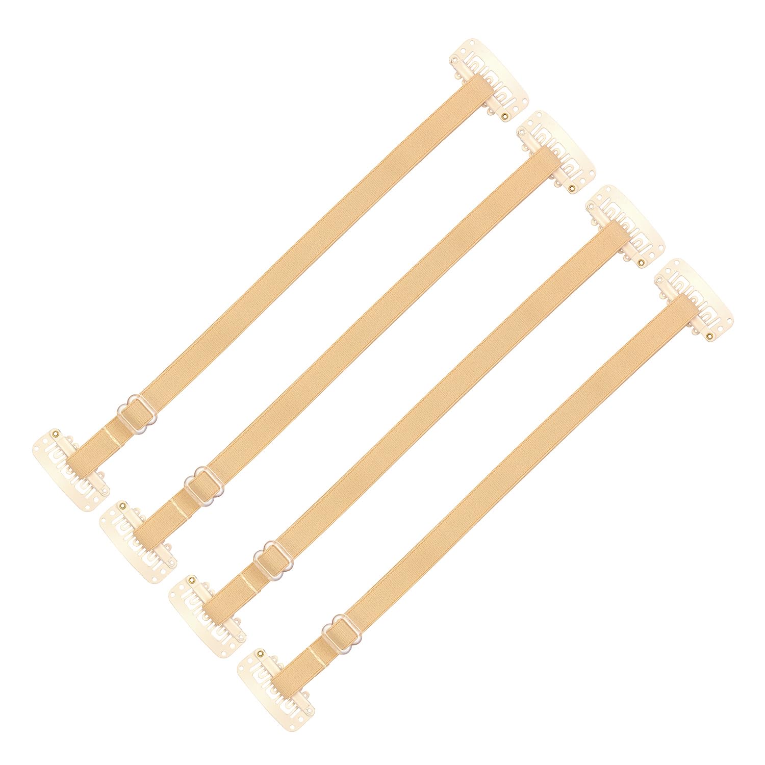 4 Pcs Face Lift Bands Adjustable Elastic Eyelids Lift Straps with Clips for Face Shaping (24cm Blonde Single Bands)