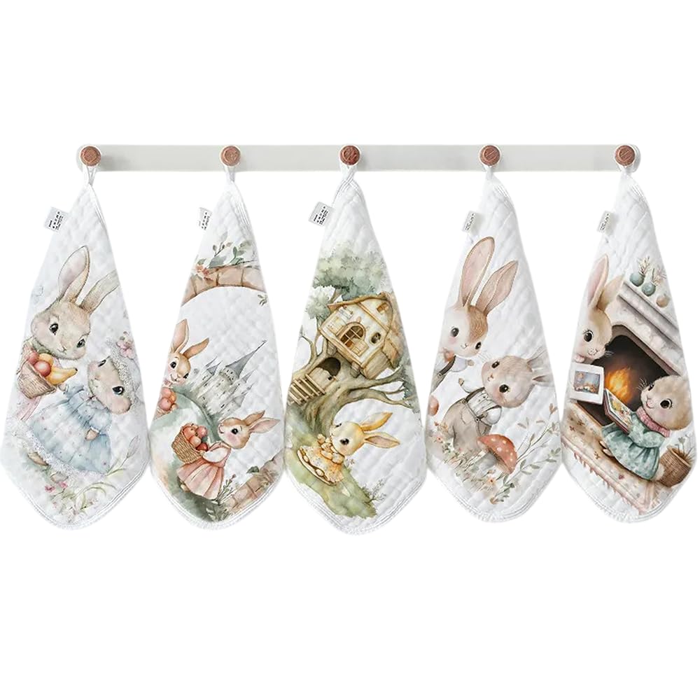Little Surprise Box 5 pcs Woodland Theme Super Soft Breathable Pure Muslin Cotton Napkins Set-image-49