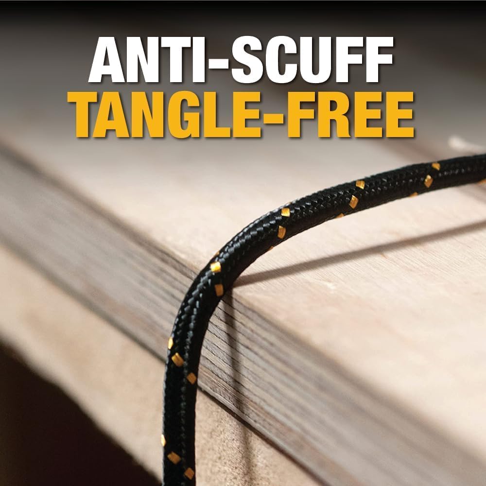 DEWALT Heavy Duty USB C Cable, Jobsite 60 Watt USB C Cable, High Speed Type-C to Type-C, Fast Charge PD USBC Fast Charging Cord for iPhone 17/16/15 Plus Pro Max MacBook iPad Samsung Galaxy, 10 ft