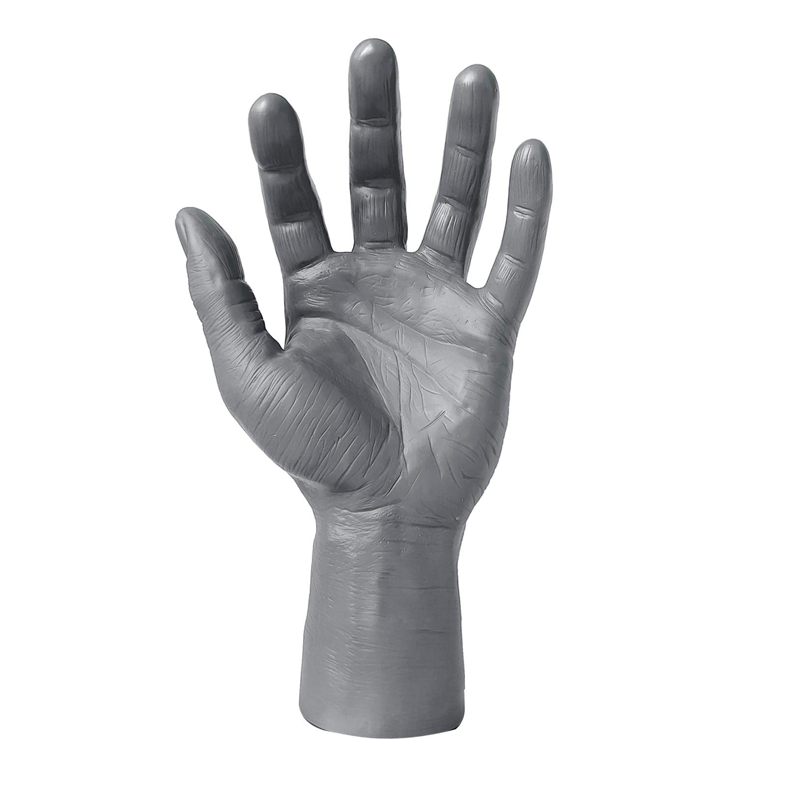 Male Mannequin Hand Men's Hand Displays Jewelry Bracelet Organizer Holder, Gray, Left