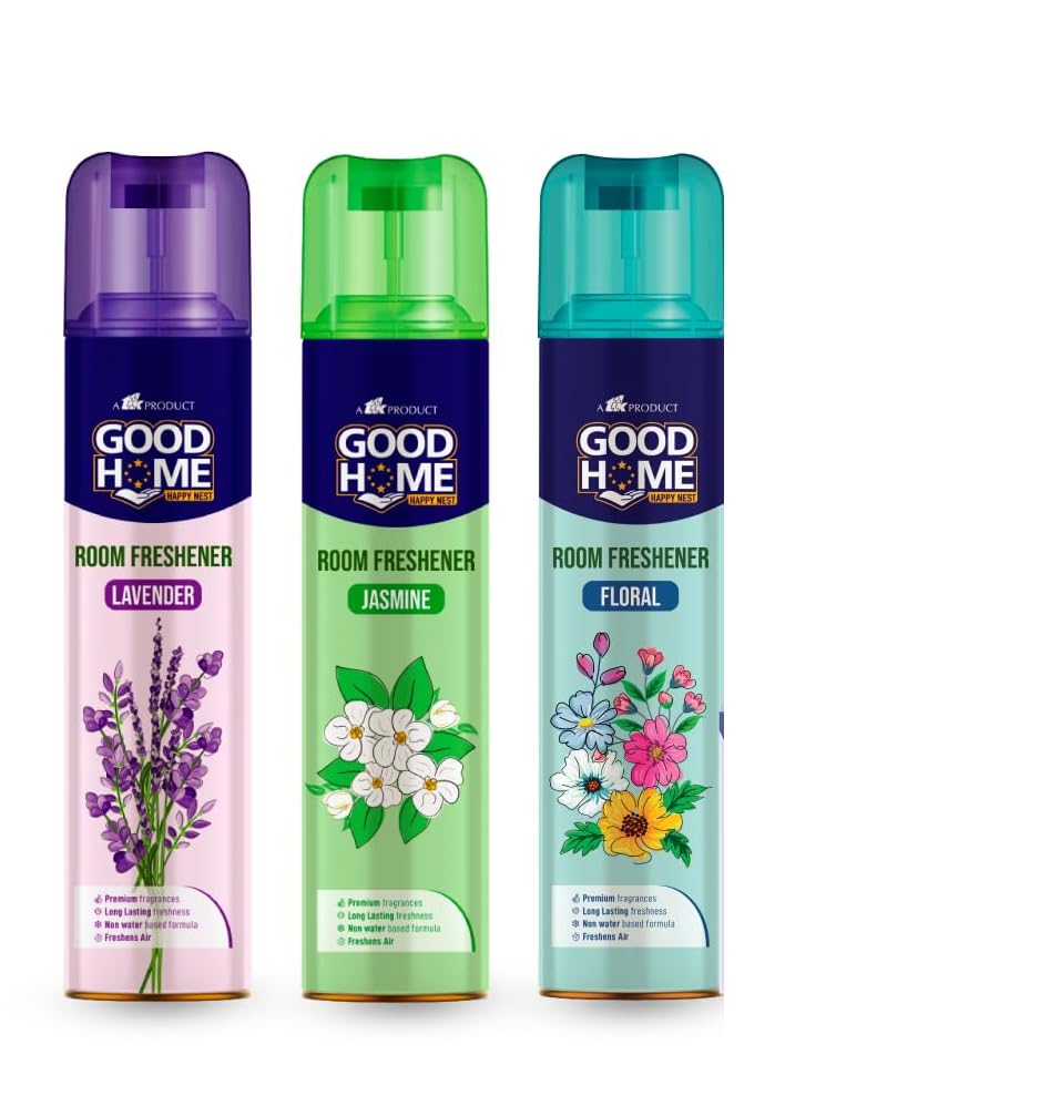 Image of Good Home Room Fresheners Floral Fantasy Floral and Dreams of Dew Lavender and Soul Blossom Jasmine (Pack of 3)