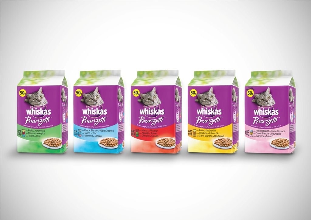 Whiskas Pranzetti Mix 50 Gram x 6 Confezioni Assortite Sapori Di Casa, Pesce ,Mari E Monti ,Carni Mix , Sapori Di Casa Pesce , Sapori Di Casa Selezione
