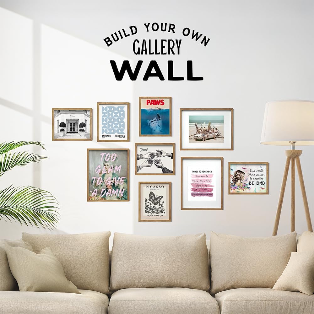 Cat Wall Art & Decor FRAMED - Cat Lover Gifts for Women Funny - Cute Kitty Poster 8x10 - Decorations for Bedroom Bathroom - Kitty Kitten Home Decor - Feline Themed Gifts Print