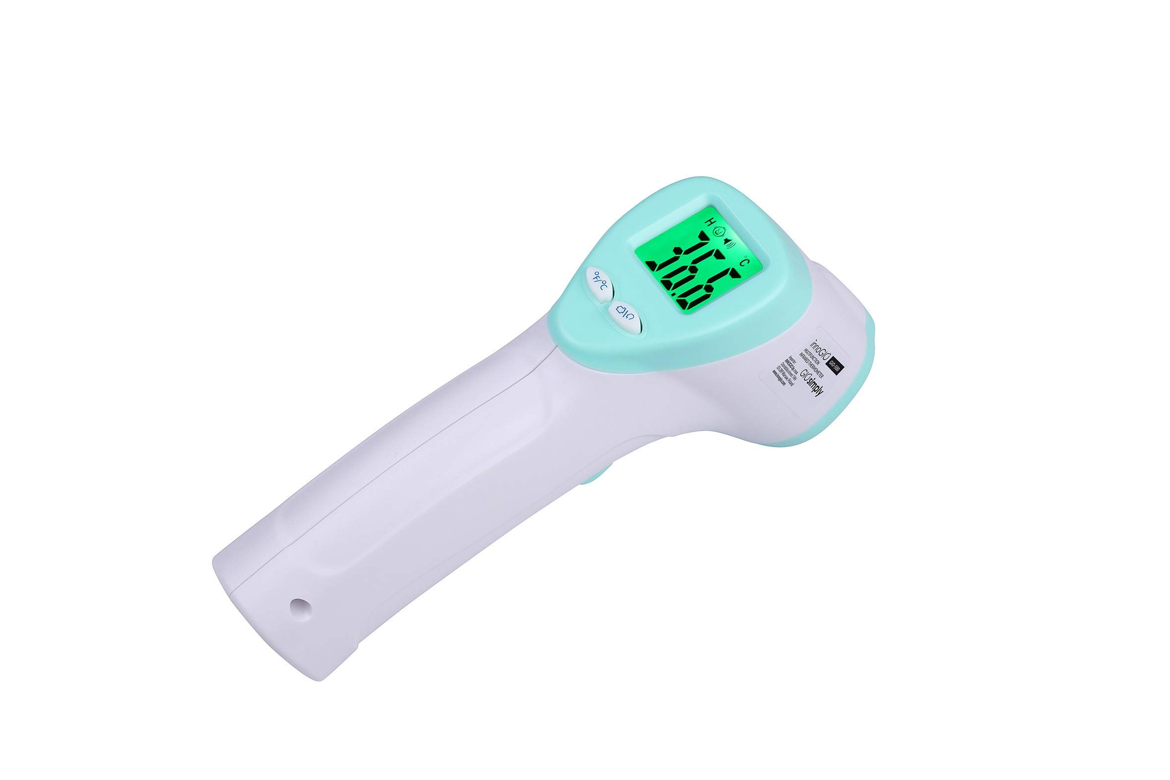 InnoGIO GIOsimply, Infrarot Fieberthermometer Kontaktlos, Thermometer mit Schnellanzeige, Zuverlässiges Medizinisches Temperaturmessgerät für Körper & Umgebung in C° & °F, LCD-Display