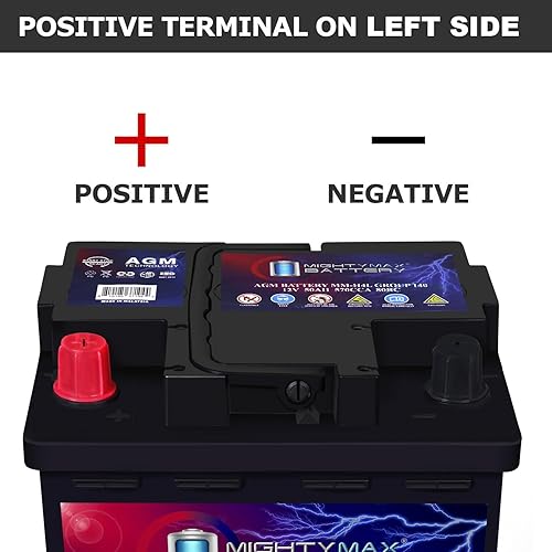 Miniatura 3 de Mighty Max Battery MM-H4L Arrancar y detener coche BCI Grupo Tamaño 140 Terminal positivo en el lado izquierdo + - 12V 50 AH, 80RC, 570 CCA Batería