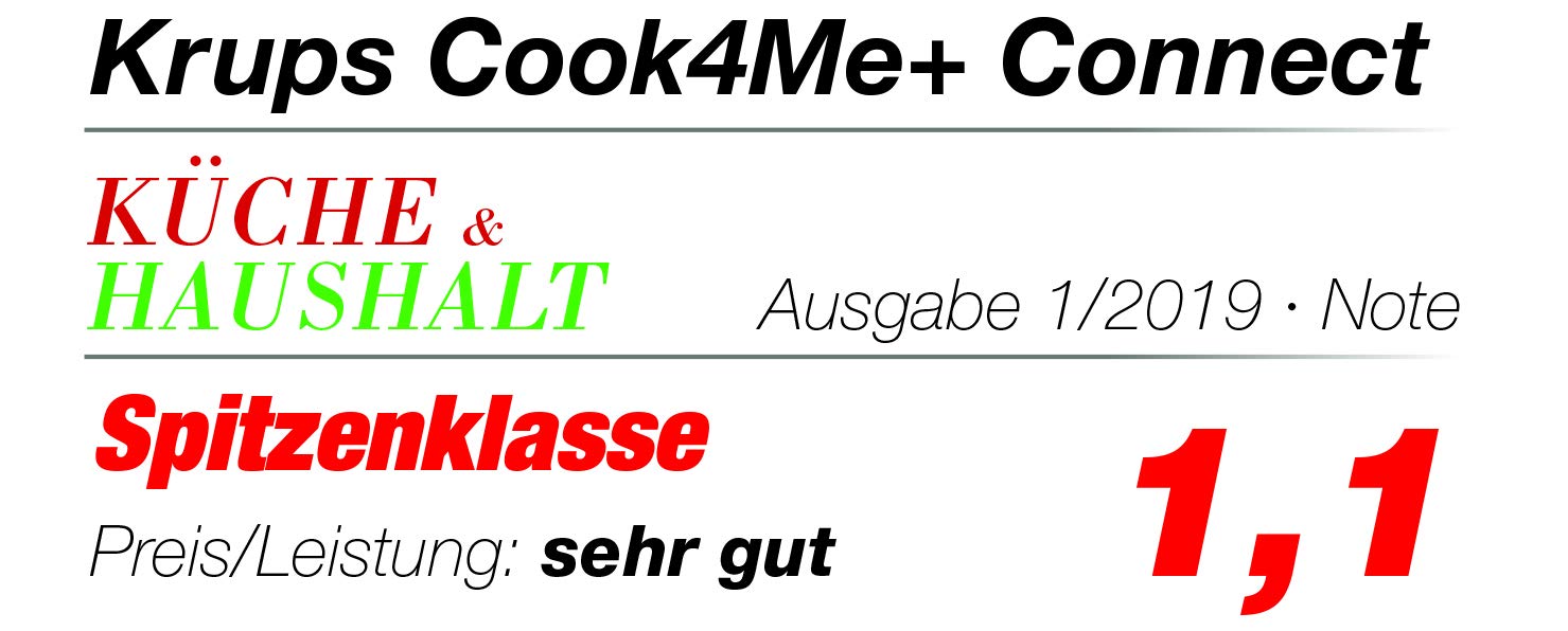Krups CZ7158 Cook4Me+ Connect Robot de cocina 1600W olla a presión eléctrica 4 litros negro gris