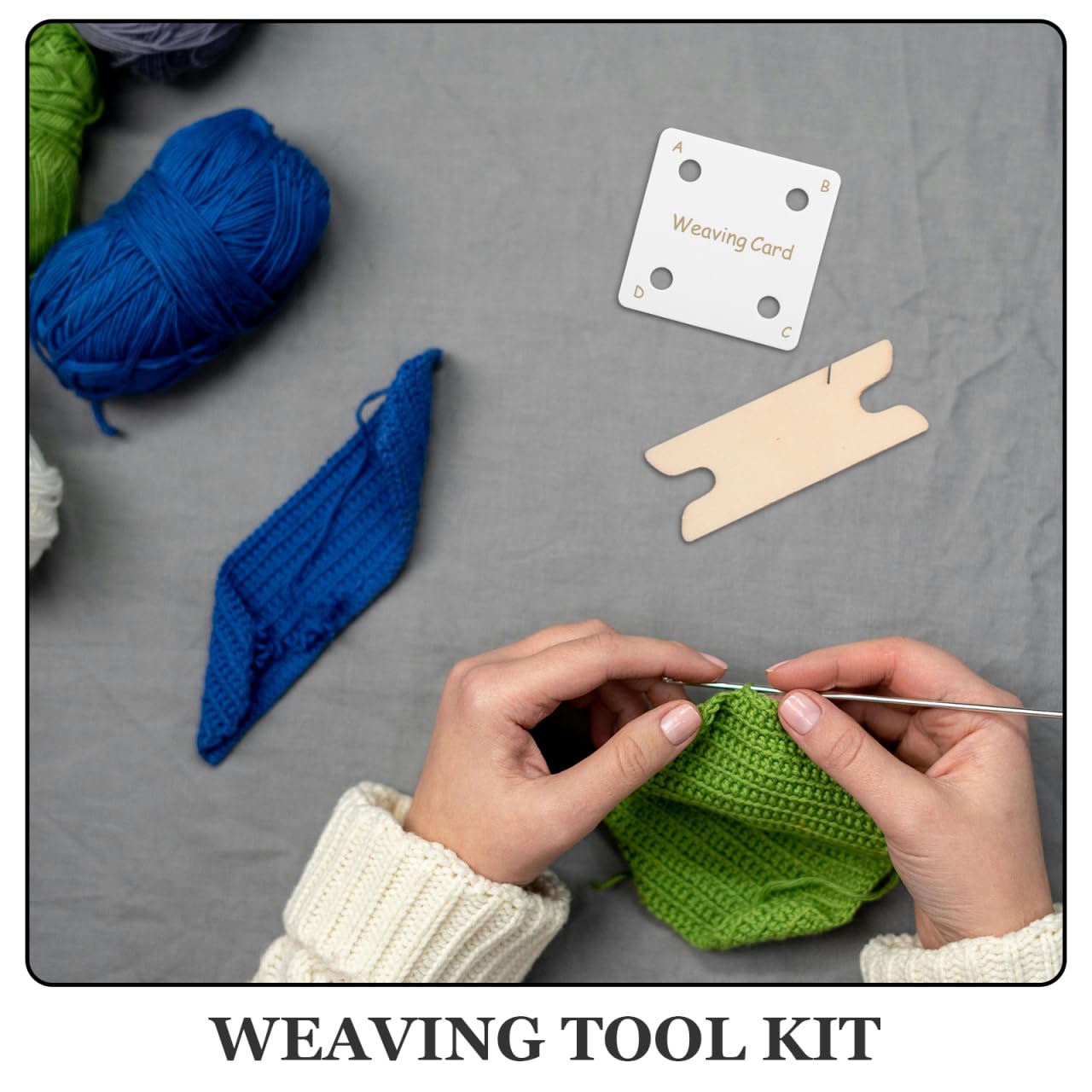 NUOBESTY 62Pcs Tablet Weaving Card Set including 2 Shuttles - Image 4