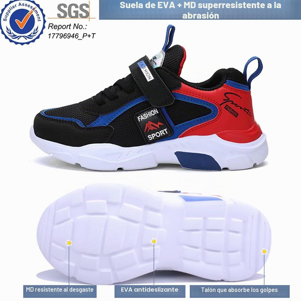 Zapatillas Niña Niño Zapatillas de Deporte para Niños Niñas Sneakers Transpirable Cómodos Zapatos Casuales Antideslizante Sneakers Unisex-niños 26EU-37EU