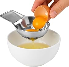 Egg Yolk Separator Tool, Egg Separator for Raw Eggs, Food Grade 316 Stainless Steel, Silver Kitchen Gadget