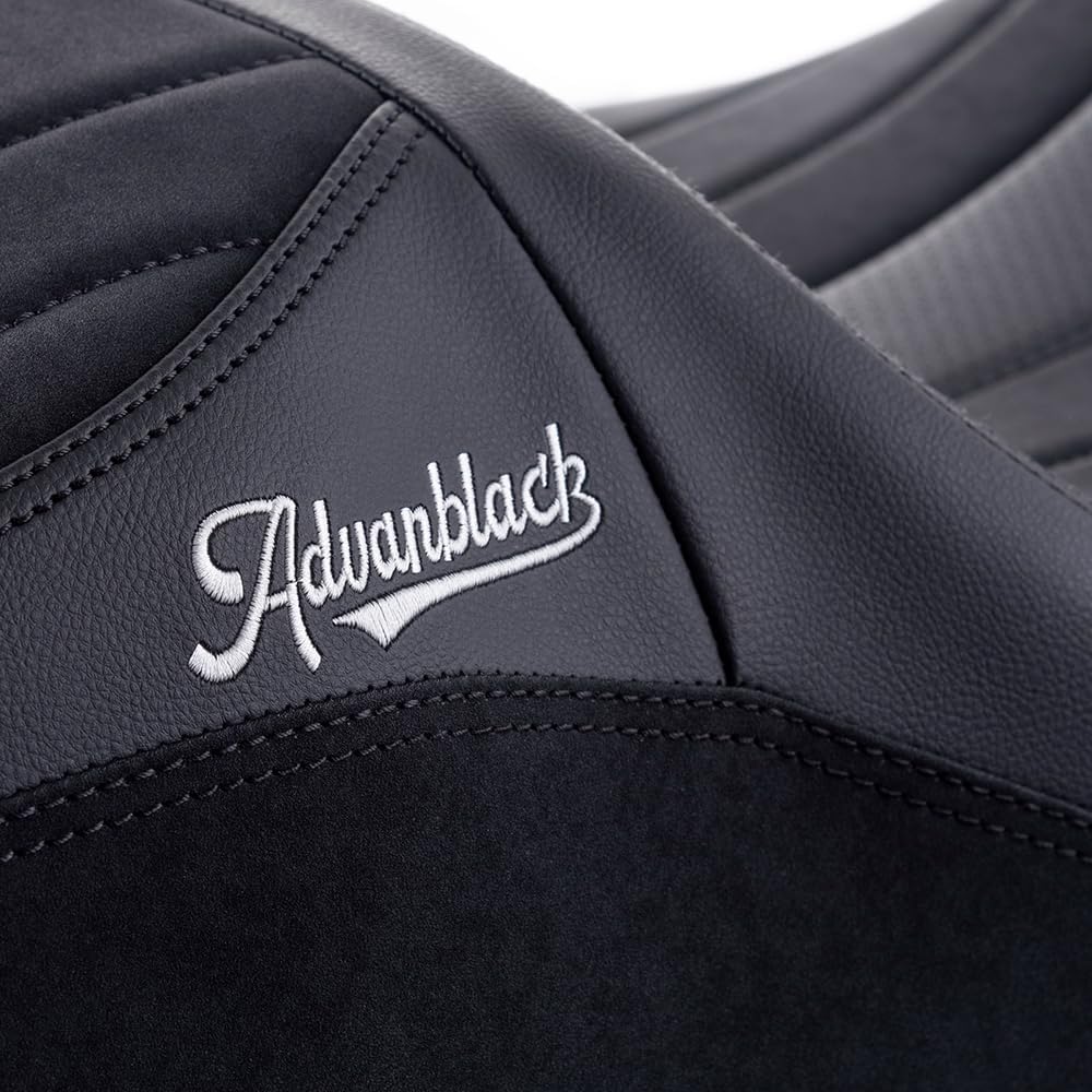 Advanblack Touring Seat Road Glide Seat "SIK Baggers" Motorcycle Seat For '09-'23 Harley Touring Road King Street Glide Electra Glide FLHR FLHX FLTRX (Black Stitching)