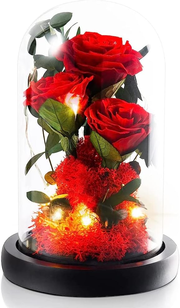 Rosa Eterna In Vetro - Regalo Perfetto Per Mamme E Donne Speciali - Foto 11