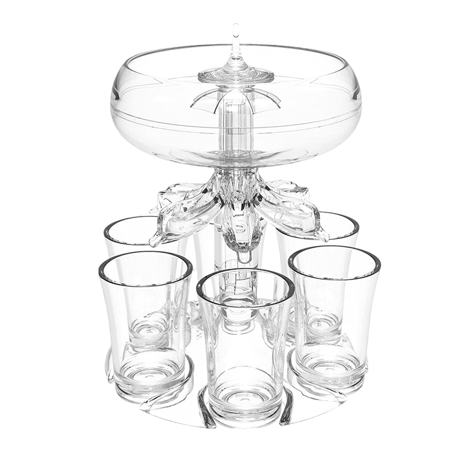 AUGEN Transparent 6 Shot Glass Dispenser and Holder, Drinking Tool Accessories Liquor Dispenser, Wine Rack, for Party Gifts Party Drinking Home (B0CHRZ95SF) Amazon Price History, Amazon Price Tracker