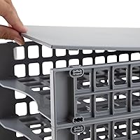 Vista 8 de Advantus Sistema de bandejas configurable a presión, gris, paquete de 12 (39412)