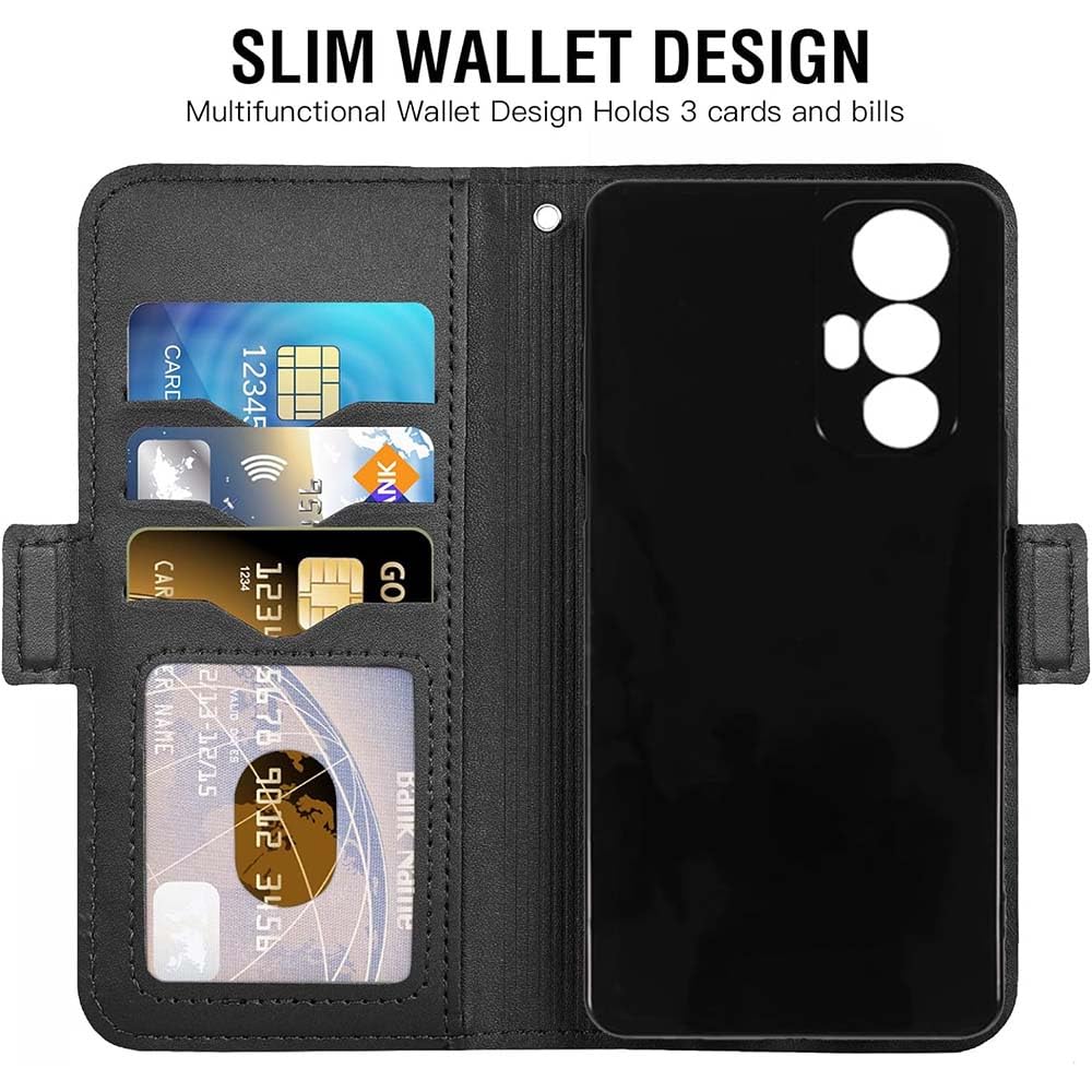 Auotu PU Leather with camera lens protection Wallet Pouch Flip Case Cover With Stand Card Slot Design For Cubot Max 5 Smartphone (Black) - Image 2
