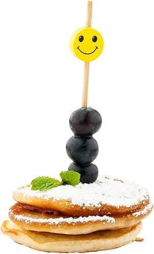 Miniatura 5 de Restaurantware Brochetas de bambú de 4 pulgadas, 1000 palillos de alimentos desechables, hamburguesas integradas, dibujos animados, sostenibles, de