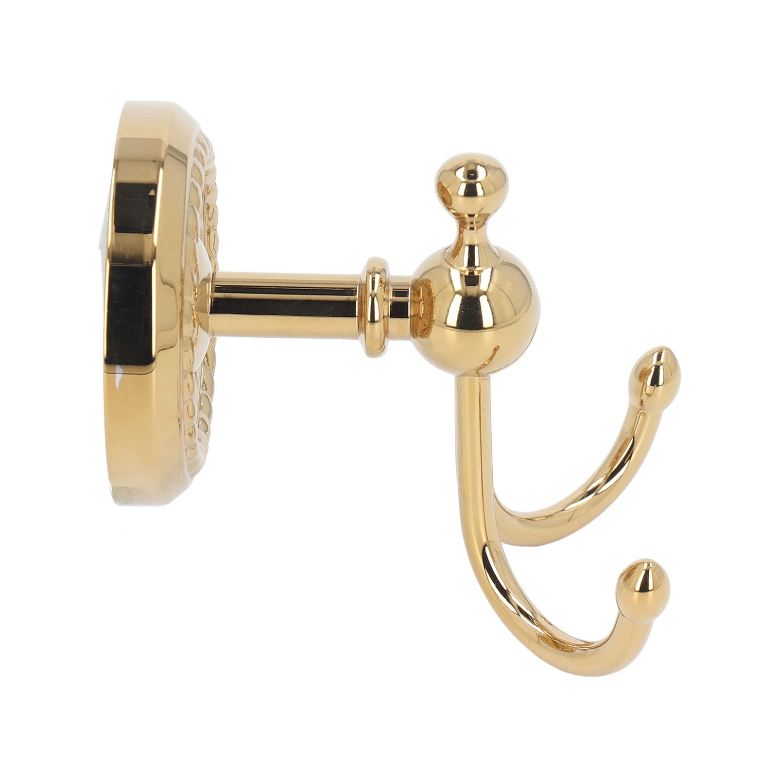 Double Dribe Robe Haken Antique Gold Finish Strong Lading Traging Wandmantel Hutbeutel Handtuchhaken für Badezimmer Schlafzimmer Büro