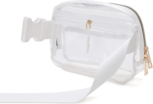 Miniatura 2 de Riñonera transparente aprobada por estadios para mujeres y hombres con correa ajustable, bolsa cruzada transparente para conciertos, deportes,