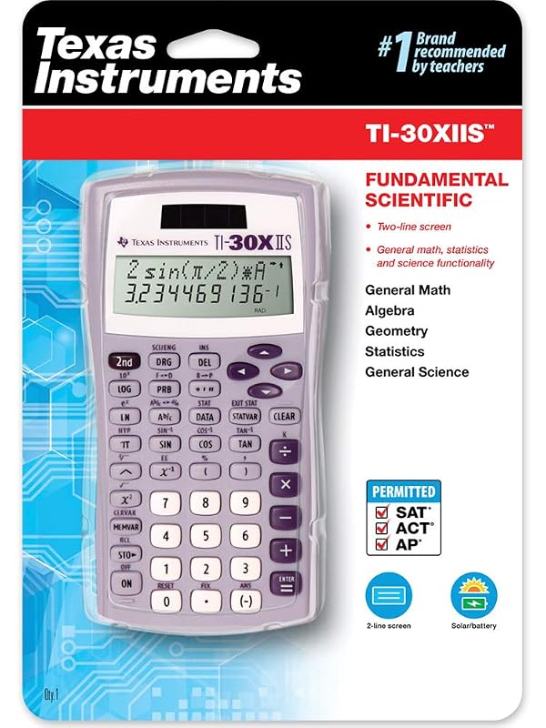 Texas Instruments TI-30X IIS 2-Line Scientific Calculator, Lavender by Texas Instruments - Image 2