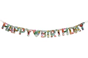Rifle Paper Co. Garden Party Happy Birthday Banner (52" L x 4.375" H)