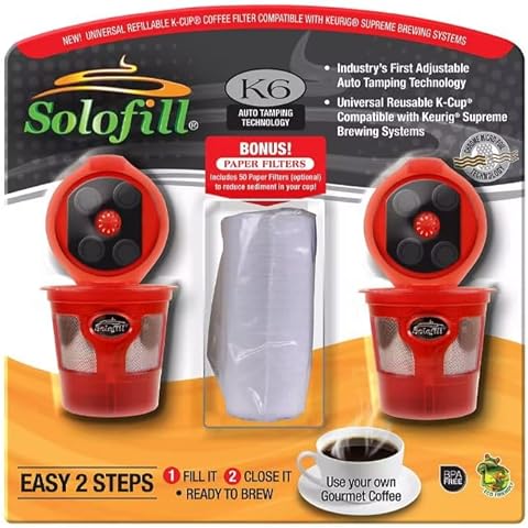 Solofill K6 Universal Refillable Brewing Pod Compatible With Keurig, 1.0 & 2.0 Brewing Systems Cover