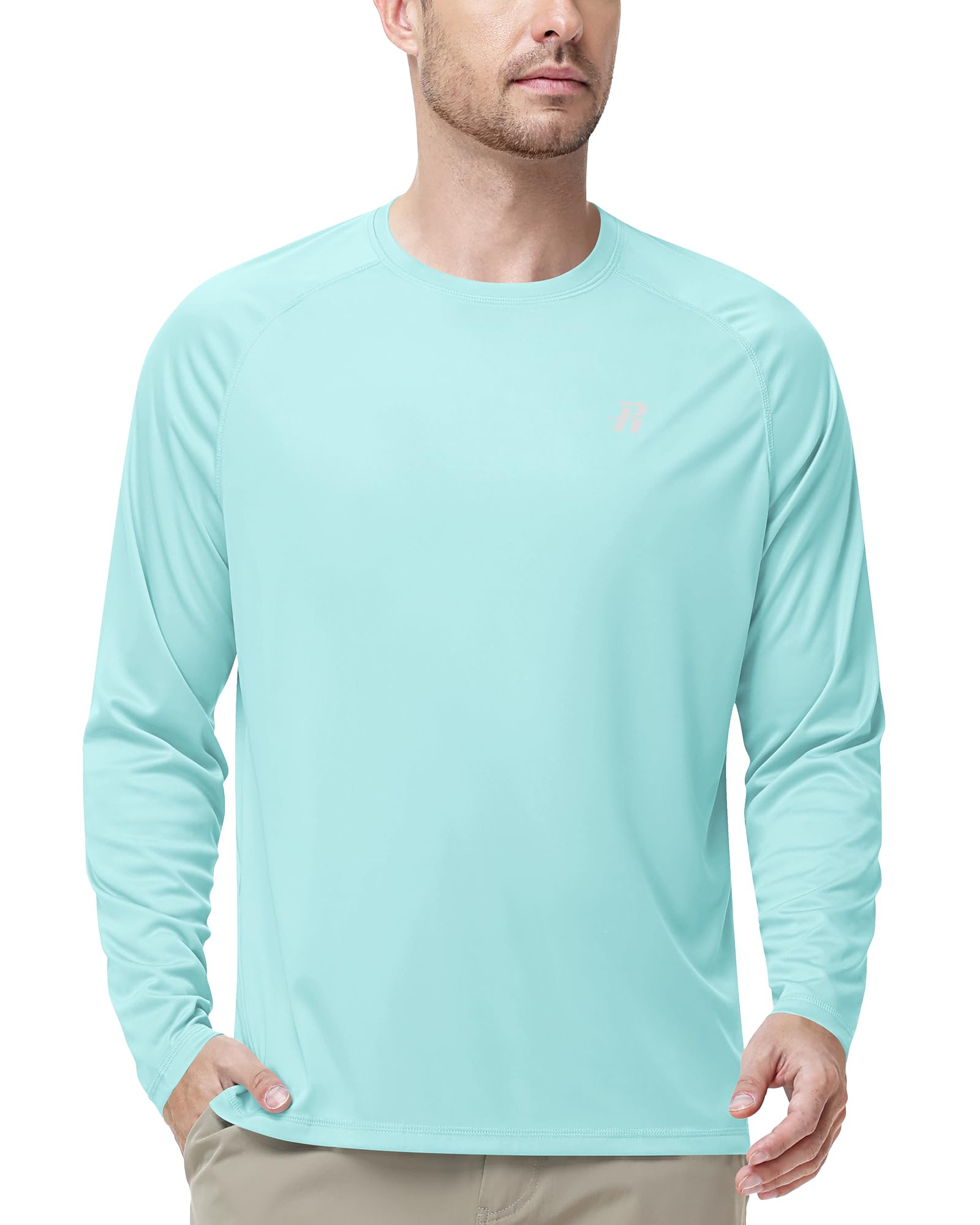 Runhit UV Shirt Herren Langarm UPF 50+ Sonnenschutz Schwimmshirt Atmungsaktives Schnelltrocknendes Rashguard für Surfen Angeln Wandern Outdoor
