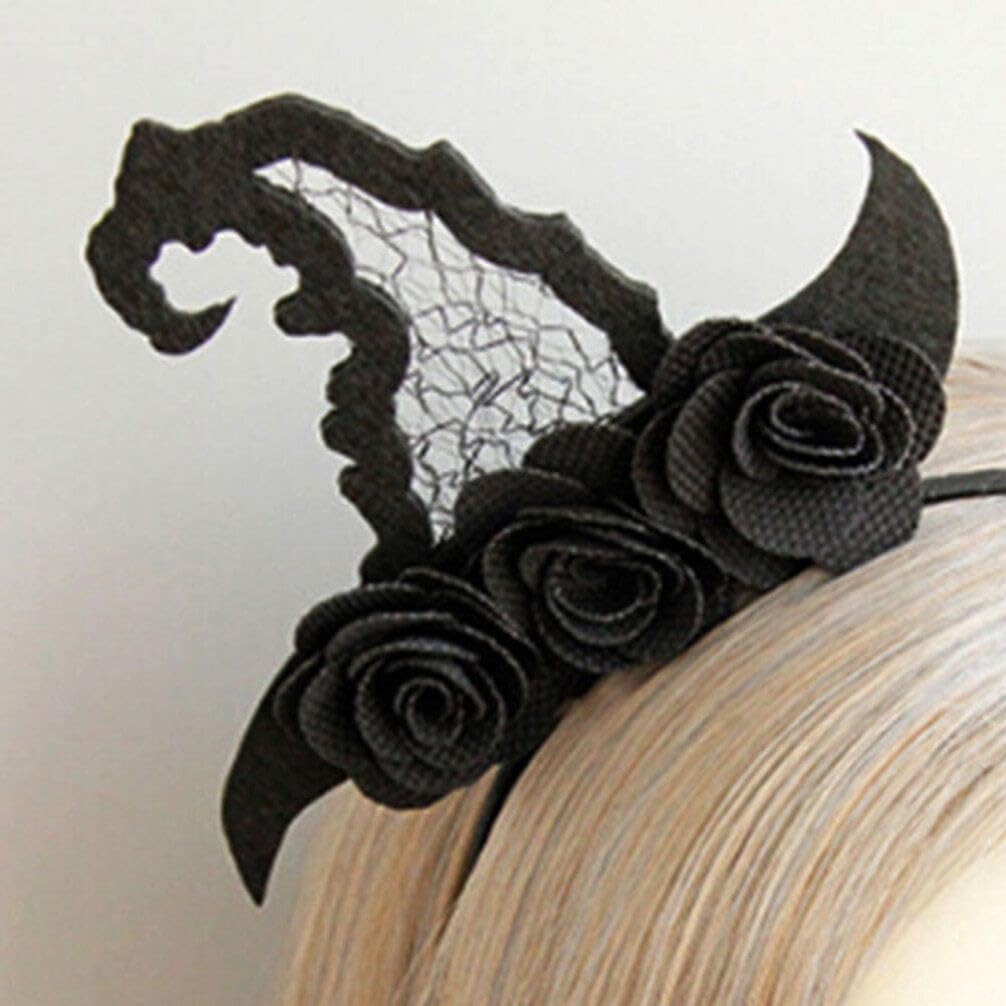FRCOLOR Halloween Headband Small Witch Hat Headband Witch Hat Hair Band Witch Costume Headwear Witch Hair Accessories for Halloween Party Performance - Image 4