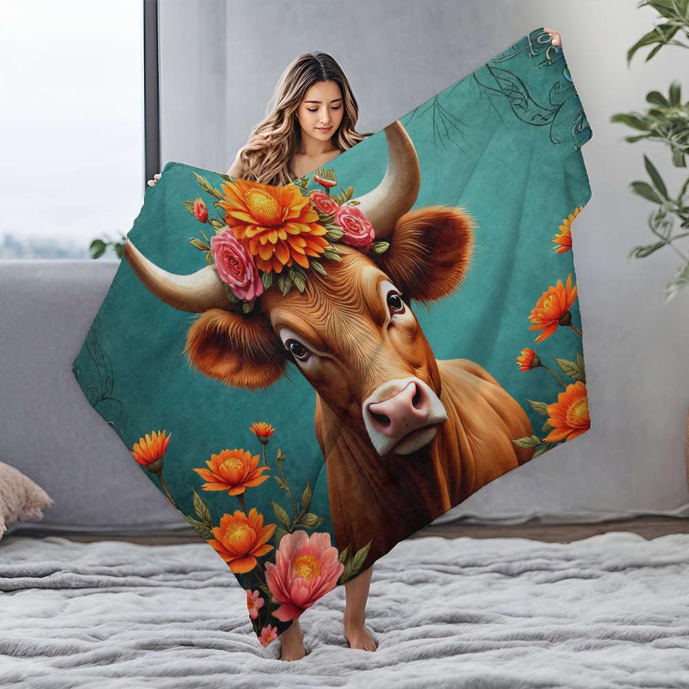 Couverture en polaire vache, le cadeau de naissance idéal et utile