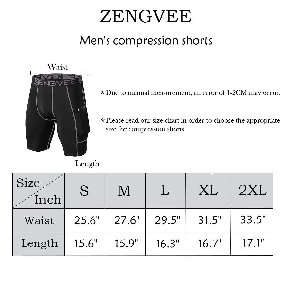 ZENGVEE Lot de 3 Shorts de Compression pour Hommes Short de Course à Pied Cool Dry avec Poches latérales pour la Course, l'entraînement, l'entraînement, la Gym