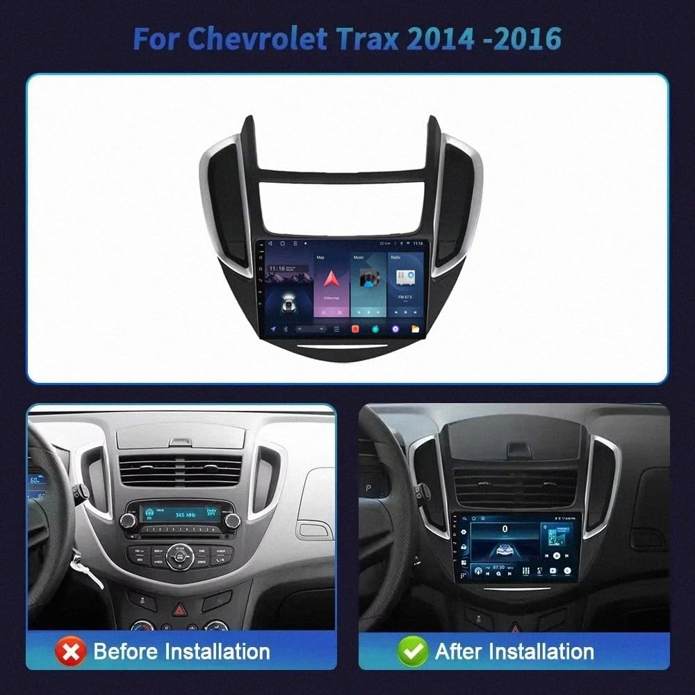 Bezprzewodowy Ekran Apple Carplay Android Auto dla Chevrolet Trax 2014-2016 Przenośny Ekran Dotykowy Apple Carplay, Nawigacja Gps/Sterowanie, 4 Rdzeń 1G+32G