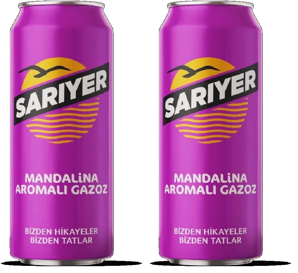 Sarıyer Mandalina Aromalı Gazoz Kutu 330 ml (2 paketi)