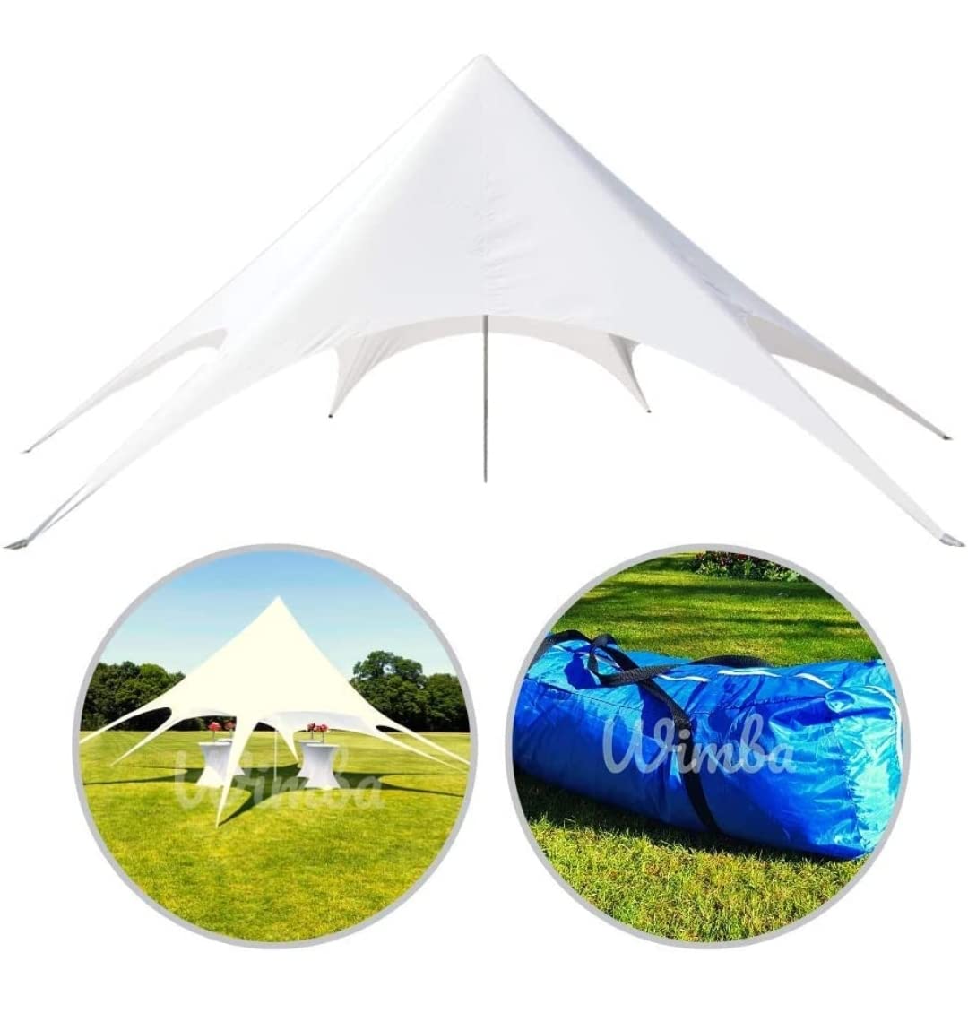 Wimba NEW Star Canopy Marquee Gazebo Hexagon Shelter Garden Pavilion Party Tent Outdoor Beach (14x14m)