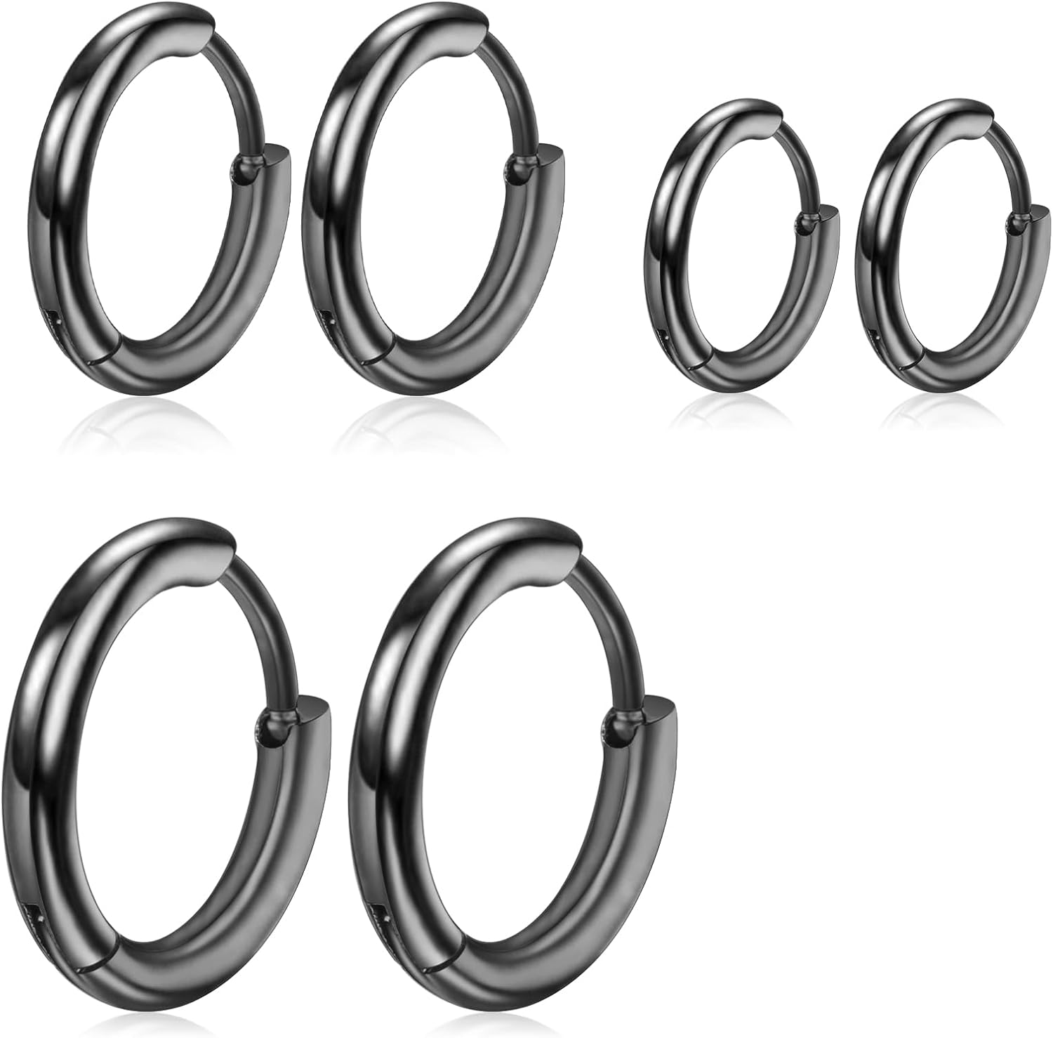 Yolev 316L Surgical Stainless Steel Small Hoop Earrings 8mm 10mm 12mm Hypoallergenic Thin Hoop for Hypoallergenic Cartilage Earrings Lightweight Small Hoop Earrings - Image 7