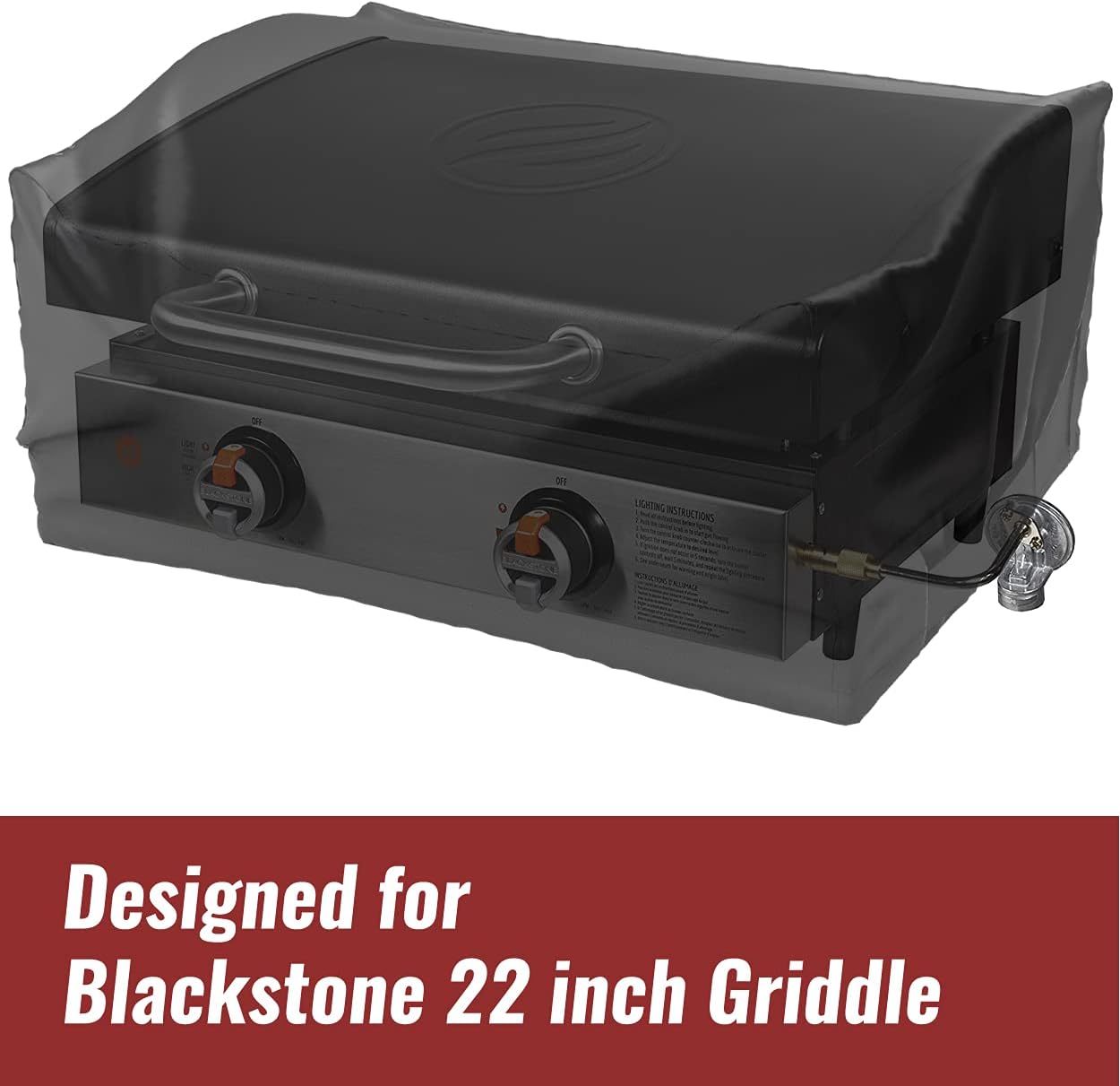 NUPICK Griddle Cover for Blackstone 22” Griddle, Fits for Blackstone 22” Table Top Griddle with Hood, Waterproof and All Weather Protection