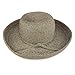 Trendy Apparel Shop Ladies Kettle Medium Brim Summer Paper Braid Straw Fashionable Hat - Black Tweed