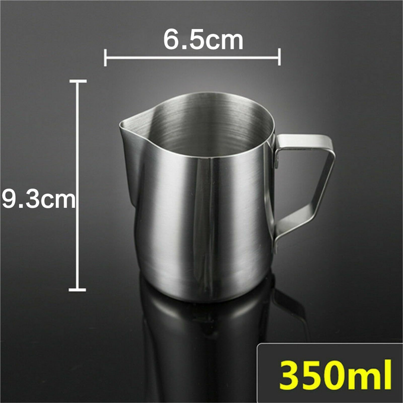 Jarras de leche acero inoxidable, jarra artesanal for espumar, café, Latte, espuma artística, tazón taza, 2 uds Para Espumar(350ml)