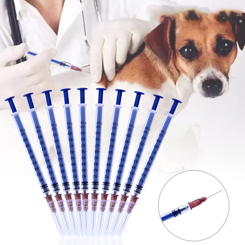 Lot de 50 tubes en plastique de 1 ml avec tête de 25 g à 25 mm - Sceau indépendant - Pour colle, encre, huile moteur, laboratoire, seringue doseuse, utilisation non médicale