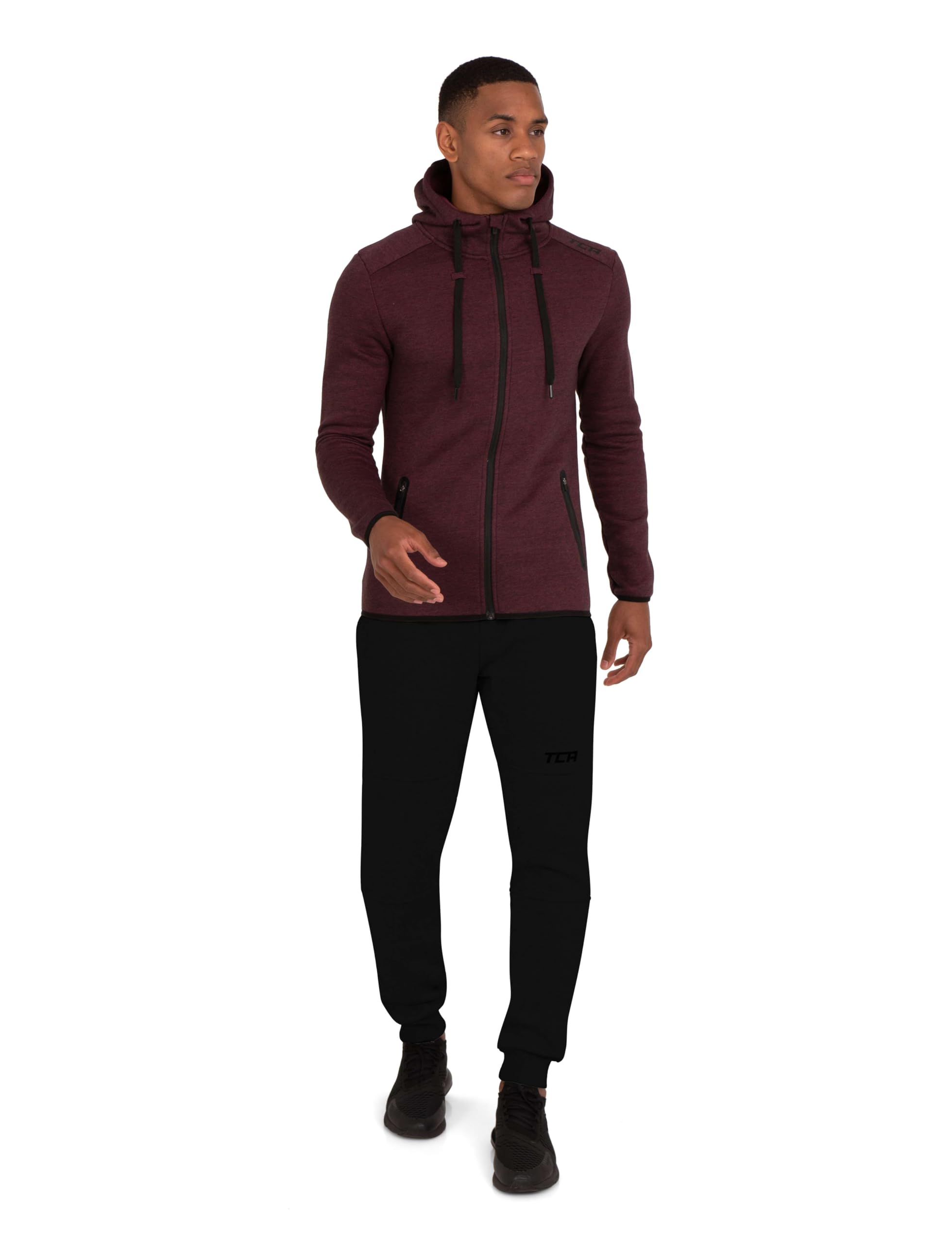 TCA Chaqueta de Running Revolution Tech con Capucha y Bolsillos con Cremallera para Hombre