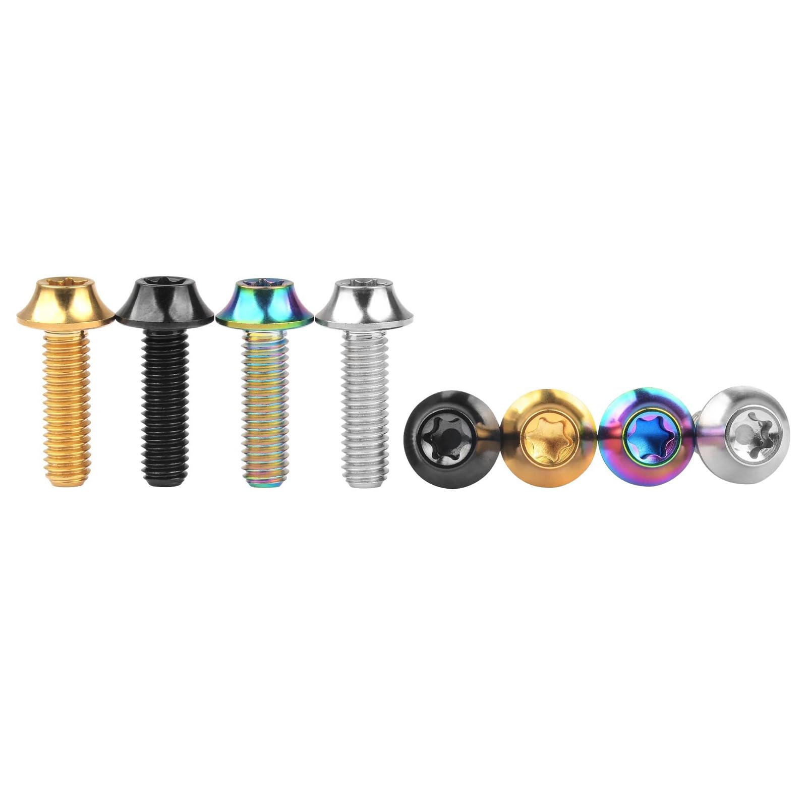 Bulloni In Titanio Oro M5x16mm Per Freno A Disco Bici: Set Da 6 Pezzi