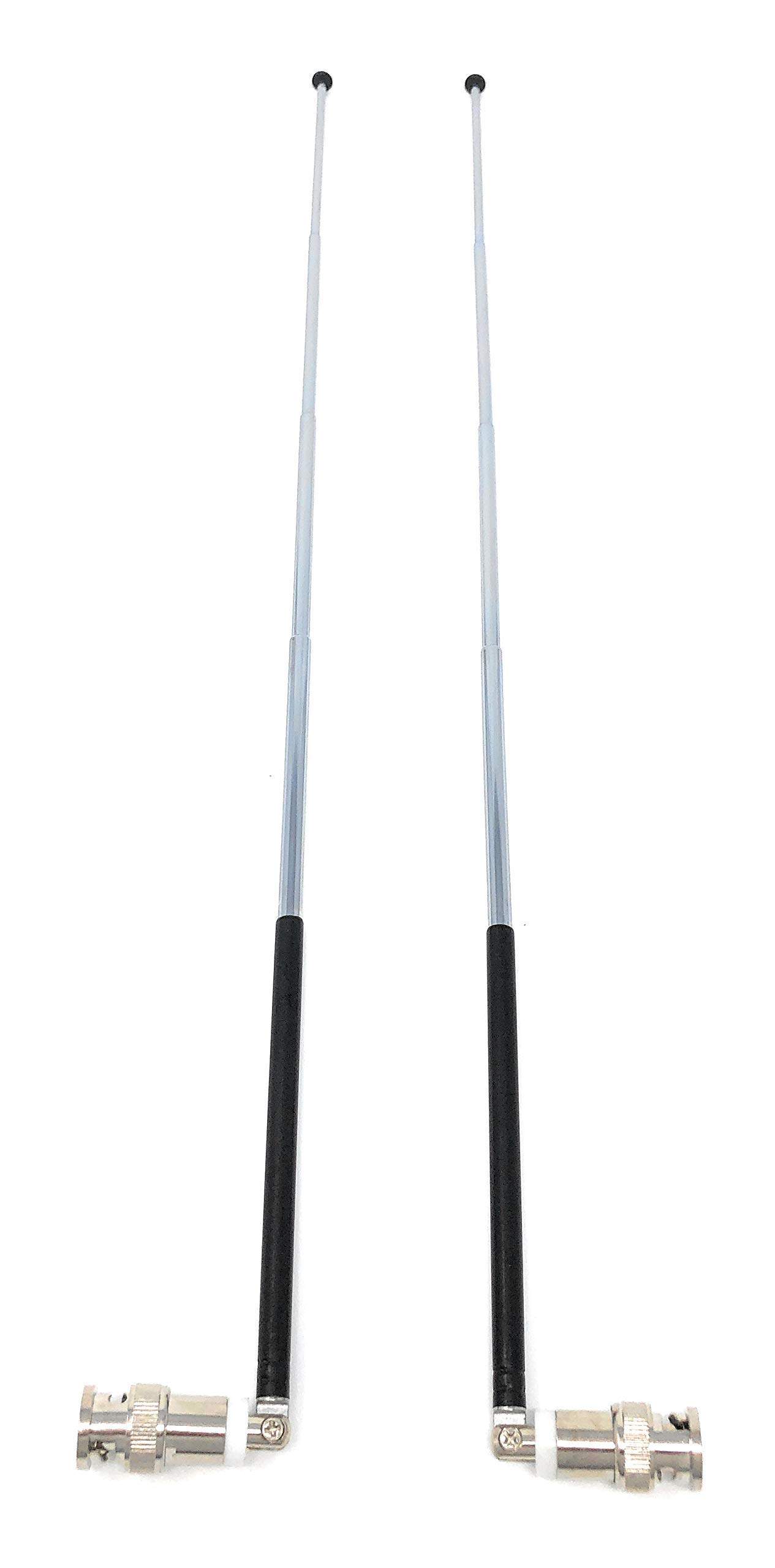 A Pair Telescopic Antennas BNC Connectors for Portable Radio Scanner