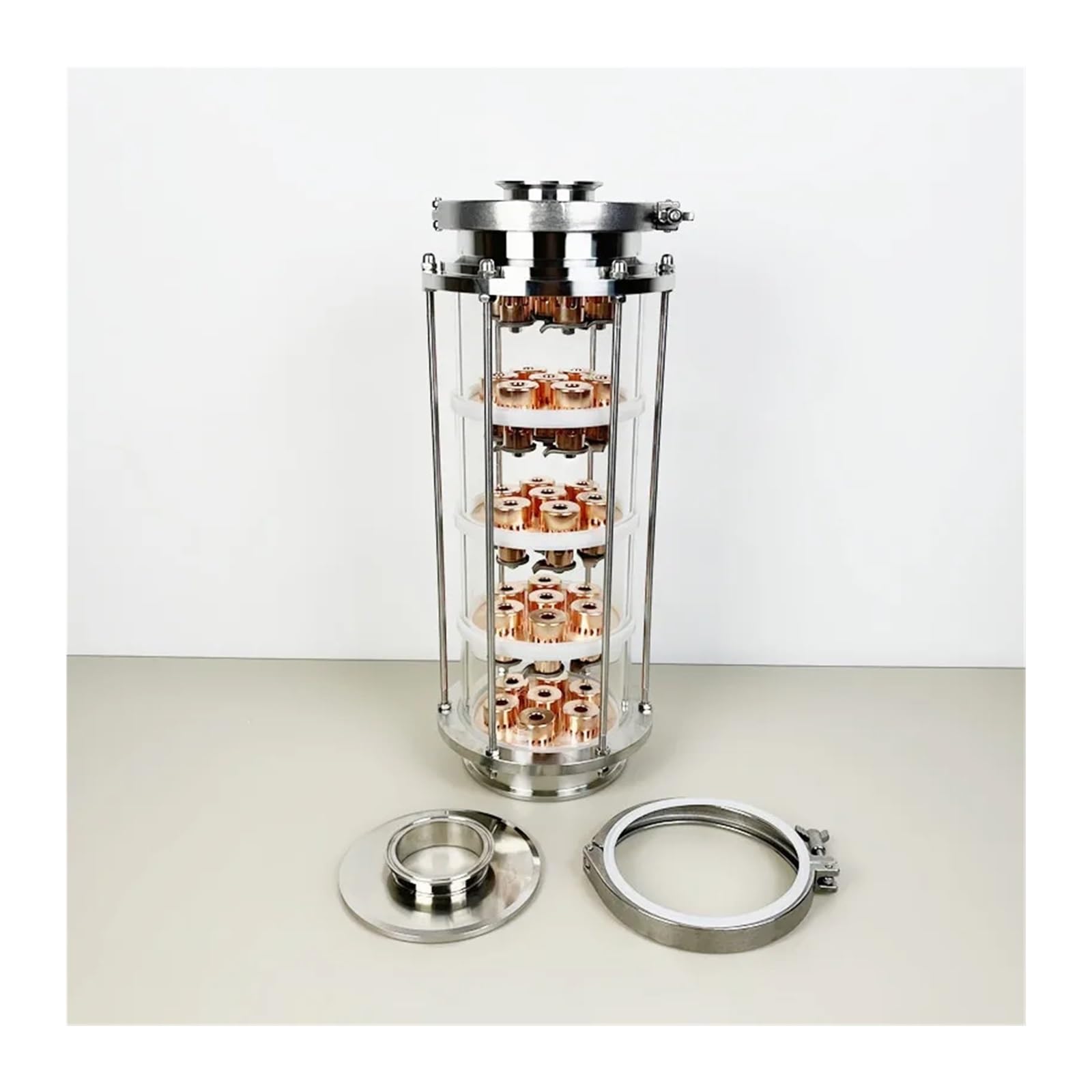 Colonna for Lenti di Distillazione Colonna di Lenti di distillazione OD167mm da 6" con Set di Piastre in Rame da 5 Pezzi(Set 4)