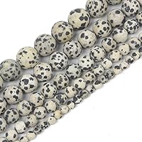 Vista 28 de Cuentas de piedra de jaspe Picasso natural mate de 0.236 pulgadas (0.236 in), piedras preciosas redondas sueltas para hacer joyas y pulseras, piedra