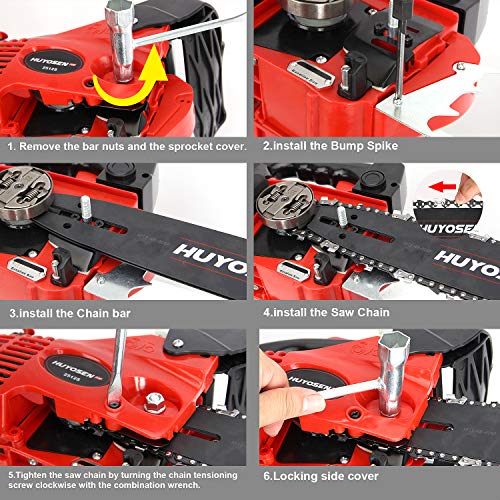 HUYOSEN PRO Gas Chainsaw 25cc 2-Stroke Arborist chainsaw Top Handle Gas Powered 12 In. Chainsaw, Climbing-Professional-Lightweight Chainsaw for Cutting Forest Trees Wood Branch