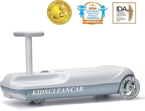 Miniatura 9 de Auto de 12 V con diversión de limpieza, Gokart 3 en 1, arranque suave, ajustable de 5 velocidades, trapeador desmontable, batería recargable,